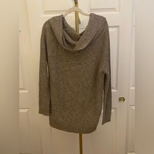Vintage America Taupe Cowl Neck Sweater